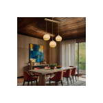 Φωτιστικό οροφής τρίφωτο PWL-0973 II pakoworld Ε27 χρυσό 50x18x85εκ
