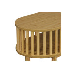 Κονσόλα Nodial pakoworld MDF/Bamboo σε φυσική απόχρωση 120x39x85εκ
