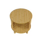 Κομοδίνο Nodial pakoworld MDF/Bamboo σε φυσική απόχρωση Φ40x40εκ