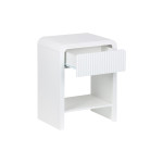 Κομοδίνο Zeplen pakoworld MDF σε λευκή απόχρωση 40x30x53εκ