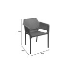 Πολυθρόνα Oviez pakoworld pp σε cappuccino απόχρωση 59x58x79εκ