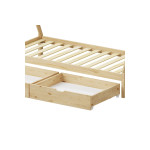 Παιδικό κρεβάτι Lalitto τ.Montessori με 2 συρτάρια τ.Montessori  pakoworld ξύλο πεύκου σε φυσική απόχρωση 90x190εκ