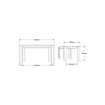 Τραπέζι Sepen pakoworld σε φυσική-λευκή απόχρωση 140x80x74εκ