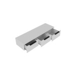 Κονσόλα με 3 συρτάρια Doha pakoworld σε λευκή απόχρωση 120x39x22cm