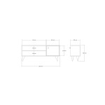 Έπιπλο τηλεόρασης Wison pakoworld σε sonoma απόχρωση 120x29x50εκ