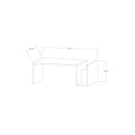 Τραπέζι σαλονιού Poko pakoworld σε oak απόχρωση 86.8x50x32,4εκ