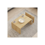 Τραπέζι σαλονιού Poko pakoworld σε oak απόχρωση 86.8x50x32,4εκ