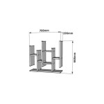Ραφιέρα τοίχου Bemba pakoworld σε καρυδί απόχρωση 70x19,6x68,8εκ
