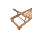 Ξαπλώστρα Zalka pakoworld L1 σε καρυδί απόχρωση 66x197x28εκ