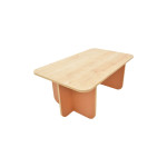 Τραπέζι Bοca pakoworld σε oak-κεραμιδί απόχρωση 100x60x42εκ