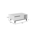 Τραπέζι σαλονιού Frixton pakoworld σε cappuccino απόχρωση 90x60x37.5εκ