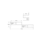 Σύνθετο σαλονιού Kakomo pakoworld σε λευκή απόχρωση 170x29.5x43εκ