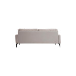 Καναπές 2θέσιος Fortune pakoworld βελούδο μπεζ-μαύρο 175x90x88εκ