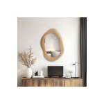 Καθρέπτης οβάλ Enola pakoworld mdf σε φυσική απόχρωση 54x2.5x80εκ