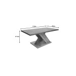 Τραπέζι σαλονιού Solange pakoworld σε γκρι-sonoma απόχρωση 110x55x47.5εκ