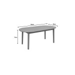 Τραπέζι Skyl pakoworld teak ξύλο σε φυσική απόχρωση 190x90x75εκ