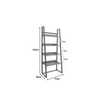 Βιβλιοθήκη Ryder pakoworld σε oak-μαύρη απόχρωση 75x36x185εκ