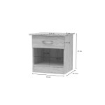 Κομοδίνο Kona pakoworld σε oak απόχρωση 40x34x42εκ
