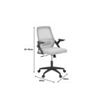Καρέκλα γραφείου Reji pakoworld mesh ύφασμα μαύρο 58x60x89-99εκ