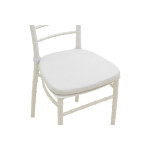 Καρέκλα Tiffany pakoworld με μαξιλάρι pp σε λευκή απόχρωση 40x40x88εκ