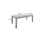 Τραπέζι Vocaly pakoworld teak ξύλο σε φυσική απόχρωση 200x100x75εκ
