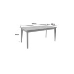Τραπέζι Ory pakoworld teak ξύλο σε φυσική απόχρωση 160x80x75εκ