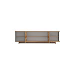 Έπιπλο τηλεόρασης Zafore  pakoworld σε oak-καφέ antique απόχρωση 180x33x50εκ