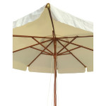 SOLEIL ομπρέλα ξύλινη στρόγγυλη (Φ 3m)  Kempass