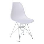 Καρέκλα ART (46x55x82) Χρώμιο/PP Λευκό
