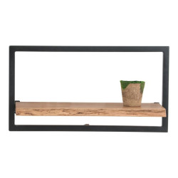 Ράφι LIZARD Frame (65x25x35) Ακακία Φυσικό/Μετ.Μαύρο