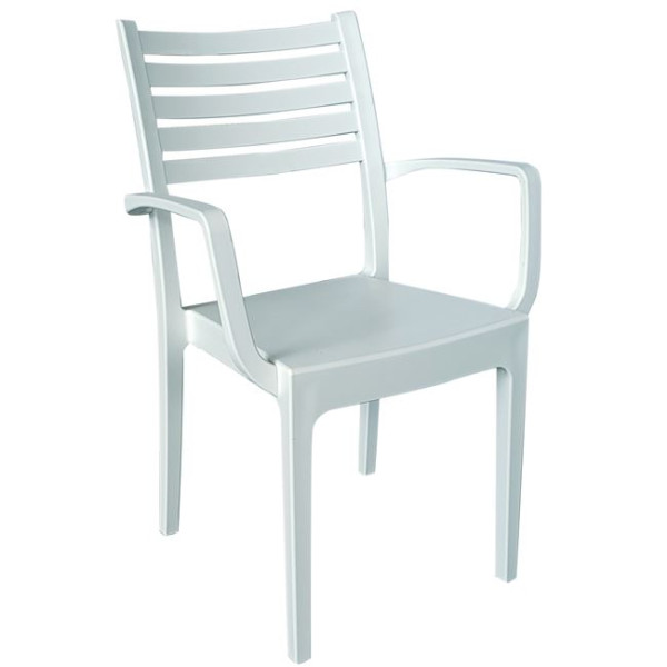 Πολυθρόνα Στοιβαζόμενη Πλαστική OLIMPIA (54x52x86) Άσπρη