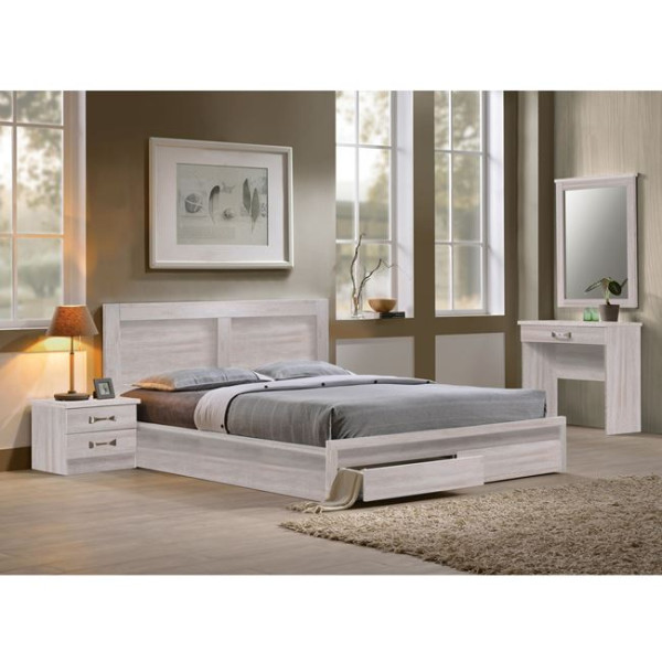 Κρεβάτι διπλό LIFE (160x200) White Wash