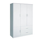 Ντουλάπα τρίφυλλη CLOSET (120x50x180) Άσπρη