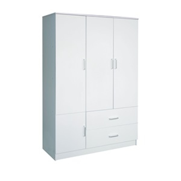 Ντουλάπα τρίφυλλη CLOSET (120x50x180) Άσπρη