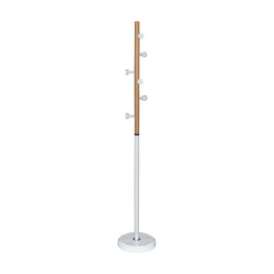 Καλόγερος Μεταλλικός NORDIC (Φ36x170cm ) Άσπρος/Φυσικό