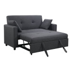 Καναπές-Κρεβάτι διθέσιος IMOLA (154x100x93) Ύφασμα Σκ.Γκρι