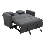 Καναπές-Κρεβάτι διθέσιος IMOLA (154x100x93) Ύφασμα Σκ.Γκρι