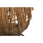 SALSA TROPIC Κρεμαστή Πολυθρόνα, Wicker Φυσικό, Μέταλλο Brown, Μαξιλάρι Μπεζ Φ105x197cm