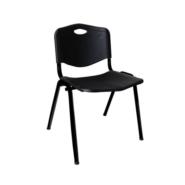 Καρέκλα μεταλλική STUDY (55x54x80cm) Βαφή Μαύρη PP Μαύρo