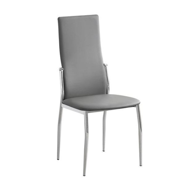 Καρέκλα μεταλλική FRESH (45x52x100) Χρώμιο/Pvc Γκρι