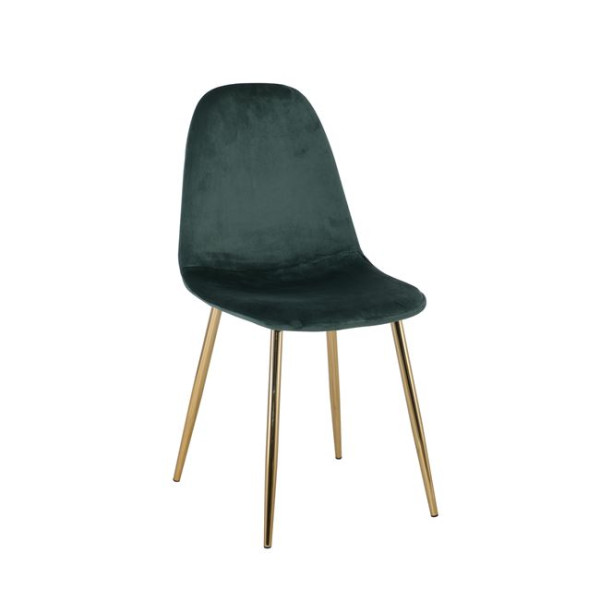 Καρέκλα Μεταλλική CELINA (45x54x85) Χρυσό/Velure Πράσινο