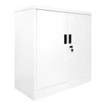 Μεταλλικό ΝΤΟΥΛΑΠΙ (2 Ράφια) 90x40x90cm Άσπρο
