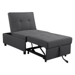 Καρέκλα-Κρεβάτι IMOLA (75x106x90) Ύφασμα Σκούρο Γκρι