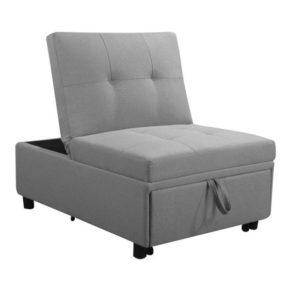 Καρέκλα-Κρεβάτι IMOLA (75x106x90) Ύφασμα Ανοιχτό Γκρι