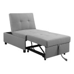 Καρέκλα-Κρεβάτι IMOLA (75x106x90) Ύφασμα Ανοιχτό Γκρι