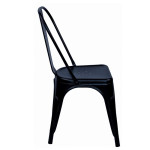 RELIX Καρέκλα, Μέταλλο Βαφή Μαύρo, Στοιβαζόμενη
