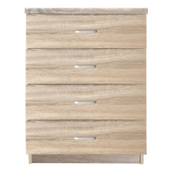 Συρταριέρα DRAWER 4-Συρτάρια (60x40x80cm) Sonoma