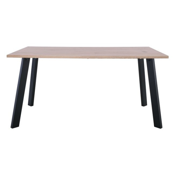 Τραπέζι BAXTER (160x90x75) Φυσικό/Βαφή Μαύρη