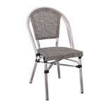 COSTA Καρέκλα Dining Αλουμινίου, Απόχρωση Antique Grey -Textilene Μπεζ 50χ55χ85cm