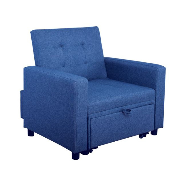 Πολυθρόνα-Κρεβάτι IMOLA (100x102x92) Ύφασμα Μπλε